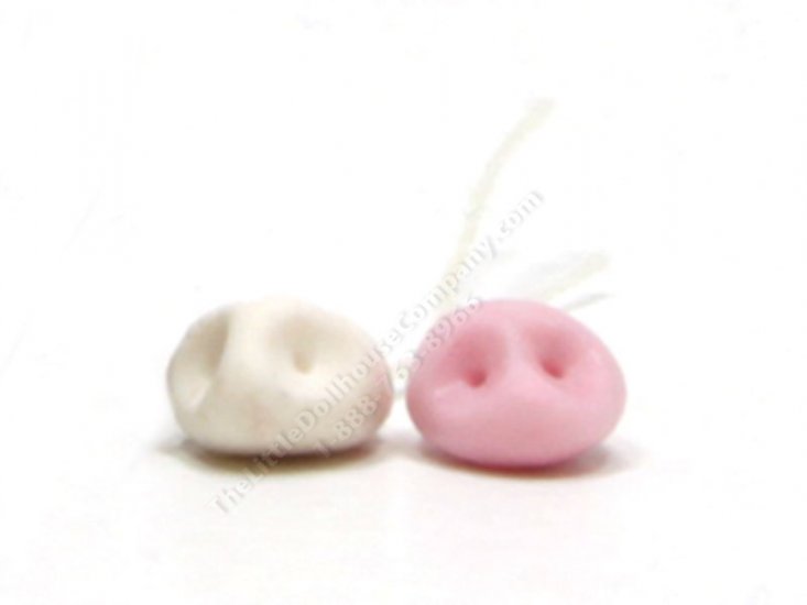 (image for) Miniature White and Pink Sugar Mice by Charlotte Willmott