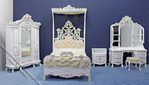 (image for) Miniature Limited Edition Le Cristina Bedroom Set for Dollhouses