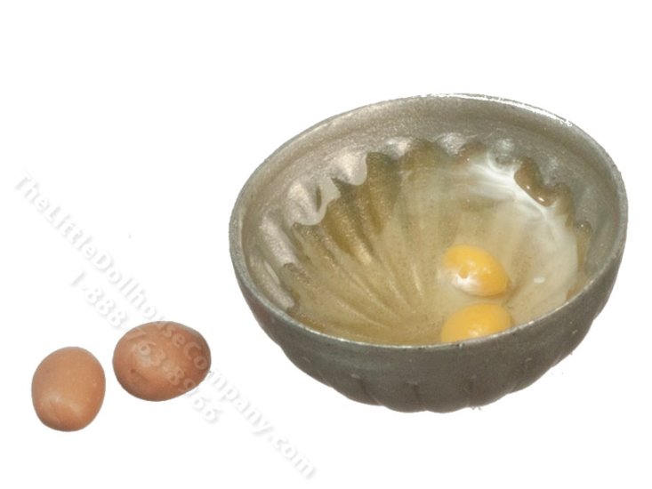 (image for) Miniature Eggs and Bowl for Dollhouses