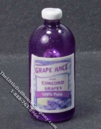 (image for) Miniature Bottle of Grape Juice for Dollhouses
