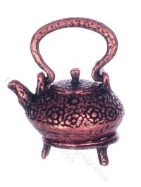 (image for) Miniature Antique Copper Teapot for Dollhouses