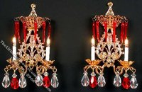 (image for) Dollhouse Scale Model Pair of 12v Venetian Sconces