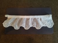 (image for) Dollhouse Miniature ABC white curtain with rod