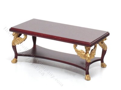 (image for) Miniature Empire Coffee Table for Dollhouse - Mahogany