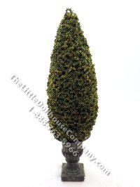(image for) Miniature 5-1/2 inch Topiary in a Black Urn Base for Dollhouses