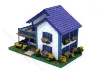 (image for) 1:144 Scale Assembled Beach House Dollhouse