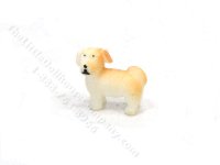 (image for) Miniature Standing Golden Retriever Dog Figurine for Dollhouses