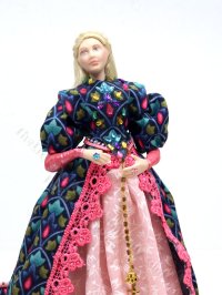 (image for) Miniature Handcrafted Medieval Woman in Jeweled Dress