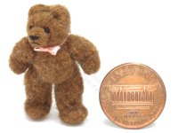 (image for) Miniature Medium Light Brown Mohair Teddy Bear by Erna Meyer