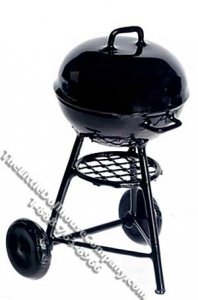 (image for) Miniature Round Charcoal BBQ Grill For Dollhouses