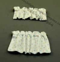 (image for) Window Curtain Set - White with Letters
