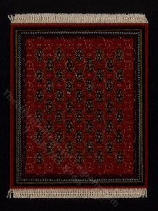 (image for) Miniature Burgundy Moroccan Area Rug for Dollhouses