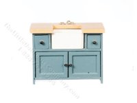 (image for) Miniature Small Kitchen Sink Blue/Oak