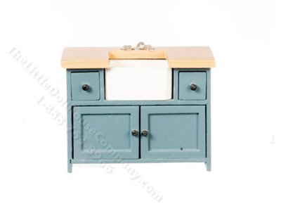 (image for) Miniature Small Kitchen Sink Blue/Oak
