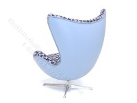 (image for) Miniature Blue Houndstooth Egg Chair by PRD Miniatures