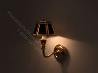 (image for) Miniature 12v Short Wall Sconce for Dollhouses - Black