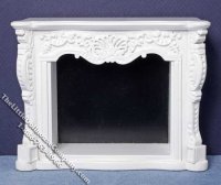 (image for) Miniature White Fireplace for Dollhouses