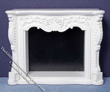 (image for) Miniature White Fireplace for Dollhouses