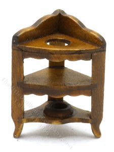 (image for) Half Scale Walnut Corner Wash Table