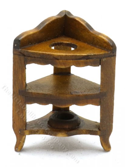 (image for) Half Scale Walnut Corner Wash Table