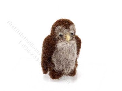 (image for) Miniature Felted Owl by Trace Goldfarb