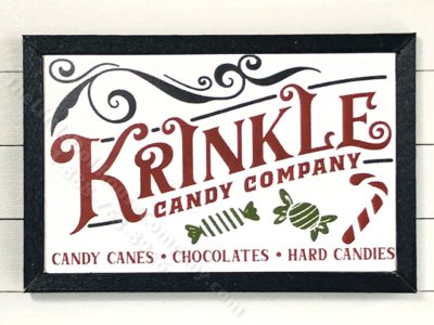 (image for) Miniature Rectangular Framed 'Krinkle Candy Company' Board Print