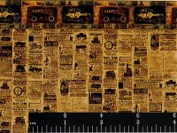 (image for) Vintage Transportation Pattern Wallpaper for Dollhouses