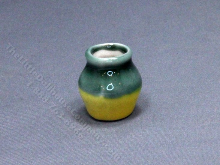 (image for) Miniature Green and Yellow Vase for Dollhouses