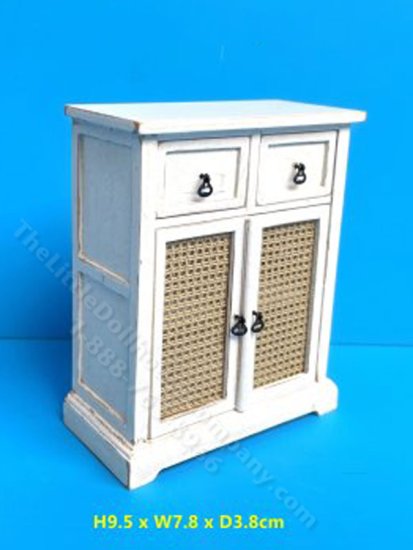 (image for) Miniature Vintage-Style Country Cupboard for Dollhouses