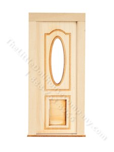 (image for) Dollhouse Oval Cutout Door with Pet Door