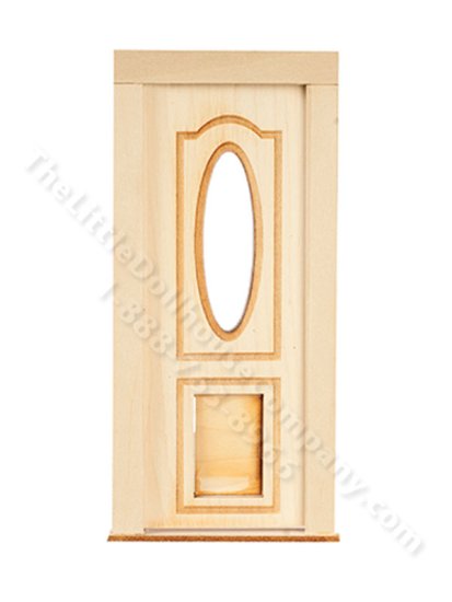 (image for) Dollhouse Oval Cutout Door with Pet Door