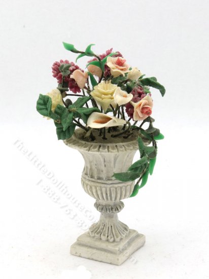 (image for) Miniature Handcrafted Flower Urn