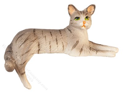 (image for) Miniature Hanging Back Leg Grey Cat for Dollhouses