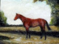 (image for) Miniature Bay Horse Painting by Larry Morganti