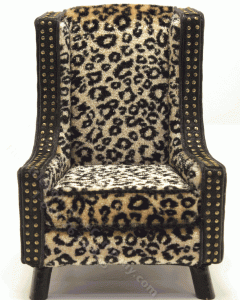 (image for) Miniature Jaguar Print High Back Chair by Judith Blondell