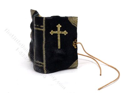 (image for) Miniature Leather Bible for Dollhouses