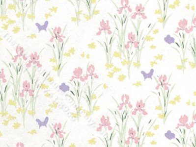 (image for) Iris Pink Pattern Wallpaper for Dollhouses
