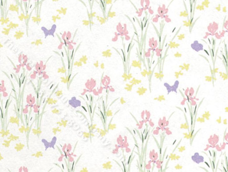 (image for) Iris Pink Pattern Wallpaper for Dollhouses