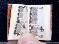 (image for) Miniature Book: 'The Canterbury Tales' Illuminated Manuscript