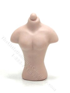 (image for) Miniature Porcelain Male Torso Dress Form