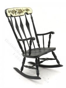 (image for) Miniature As-Is Black Vintage Rocking Chair