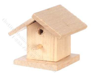 (image for) Unfinished Miniature Birdhouse for Dollhouses