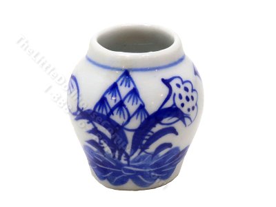 (image for) Miniature Blue and White Vase for Dollhouses