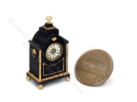 (image for) Miniature Victorian Style Bracket/Mantel Clock - Black