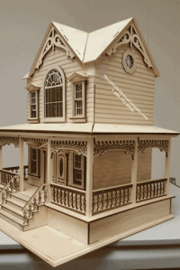 (image for) Half Scale Little Briana Country Victorian Cottage Laser Cut Kit