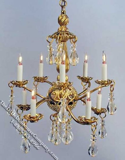 (image for) Dollhouse Scale Model Cotillion Chandelier