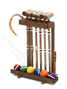 (image for) Vintage Miniature Croquet Set for Dollhouses