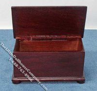 (image for) Miniature Mahogany Toy Chest with Ecru Seat for Dollhouses