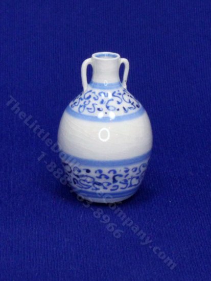 (image for) Miniature White and Blue Urn by Marie Luce Pelletier