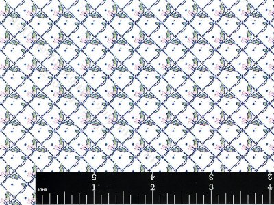 (image for) Floral Lattice Miniature Wallpaper for Dollhouses